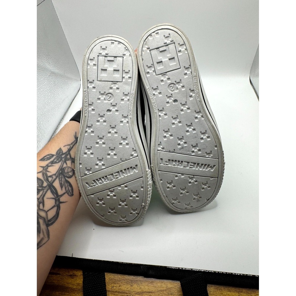 Minecraft Creeper Slip-On CBF5699AMT Boys 2 Sneaker Green Black Skateboard Shoes - Picture 7 of 10